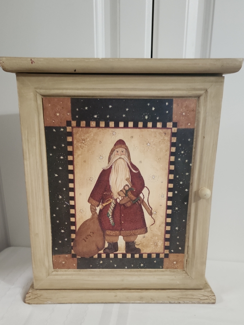 Rustic Santa Cabinet